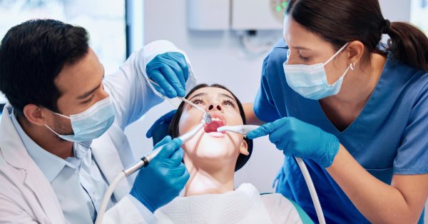 Patient receiving urgent treatment for emergency dentistry in Grand Prairie