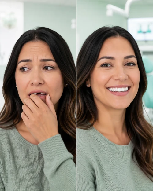 Smiling patient feeling confident